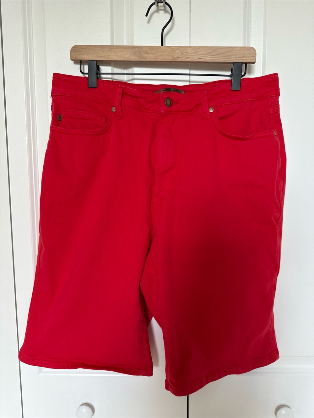Judy Blue Red Capri Jeans 2XL Summer Cropped Vacation